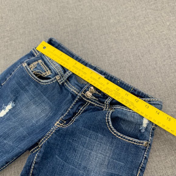 VIGOSS Collection Capri‎ Denim Jeans Distressed 98% Cotton 2% Spandex Size 5 - Picture 7 of 13